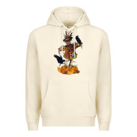 Sandshell Scarecrow with Pumpkin Premium Hoodie - texasbilliewilder