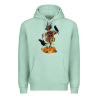 Seafoam Scarecrow with Pumpkin Premium Hoodie - texasbilliewilder
