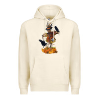 Tofu Scarecrow with Pumpkin Premium Hoodie - texasbilliewilder