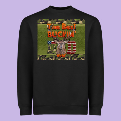 Best Bucking Dad Ever Heavyweight Sweatshirt Designed By Lillyallendesigns