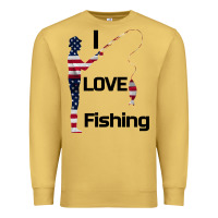 Antique Gold I love fishing Premium Sweatshirt - Bettercallsaul