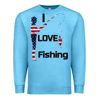 Ocean Blue I love fishing Premium Sweatshirt - Bettercallsaul