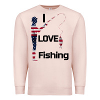 Pale Pink I love fishing Premium Sweatshirt - Bettercallsaul