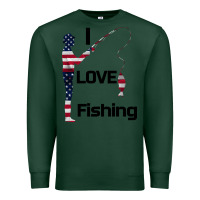 Sports Green I love fishing Premium Sweatshirt - Bettercallsaul