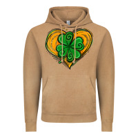 Vintage Camel St. Patrick's Day Heart with Shamrock Vintage Hoodie - Jasminsmagicworld