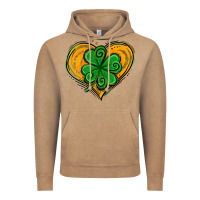 Vintage Coffee St. Patrick's Day Heart with Shamrock Vintage Hoodie - Jasminsmagicworld