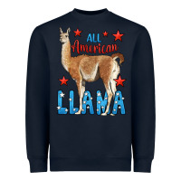 Navy All American Llama Heavyweight Sweatshirt - LillyAllenDesigns