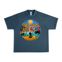 Midnight Navy boat waves sun rays lake days Urban Heavy Tee - NancyCooperArtShop