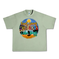 Oil Green boat waves sun rays lake days Urban Heavy Tee - NancyCooperArtShop
