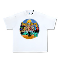 White boat waves sun rays lake days Urban Heavy Tee - NancyCooperArtShop
