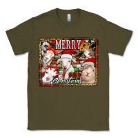 Army Green merry christmas goats Classic Tee - Jasminsmagicworld