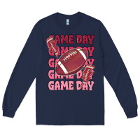 Navy game day football Long Sleeve Tee - MaliasSmallBusiness