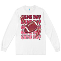 White game day football Long Sleeve Tee - MaliasSmallBusiness