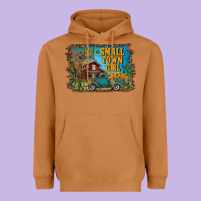 Just A Small Town Girl Heavyweight Hoodie Designed By Ranaportraitstore