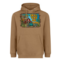 Toasted Coconut just a small town girl Heavyweight Hoodie - RanaPortraitStore
