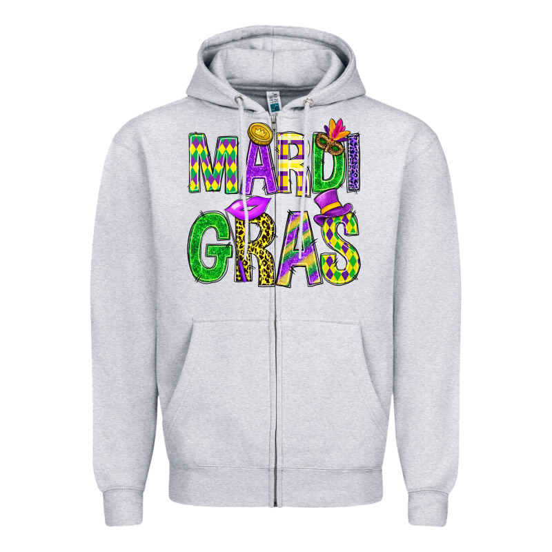 Mardi Gras Carnaval Mask Zipper Hoodie by BundleAndBundleShop | Teevron