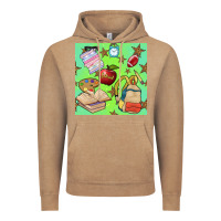 Vintage Coffee school seamless pattern Vintage Hoodie - BundleAndBundleShop