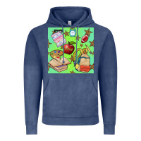 Vintage Denim school seamless pattern Vintage Hoodie - BundleAndBundleShop