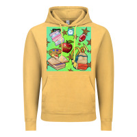 Vintage Mustard school seamless pattern Vintage Hoodie - BundleAndBundleShop