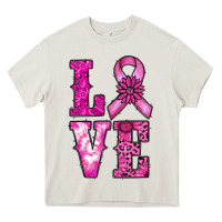 Cream cancer love Heavy Core Tee - RanaPortraitStore