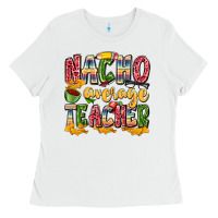 White nacho average teacher Ladies Tee - Zillion Design Studio
