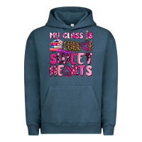 Pigment Midnight Navy my class is full of sweet hearts olivia Urban Hoodie - OliviaCreatesArt
