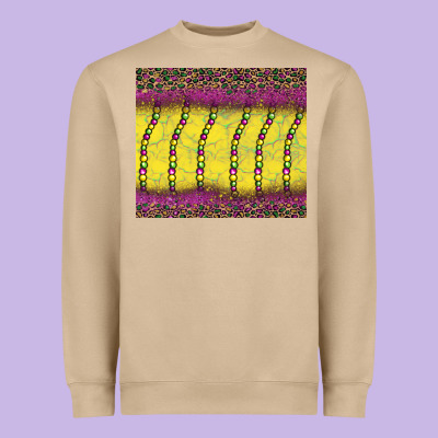 Mardi Gras Bead Leopard Heavyweight Sweatshirt Designed By Barkaloodesign