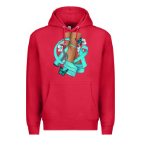Cardinal Ovarian Cancer diva teal ribbon Premium Hoodie - NancyCooperArtShop