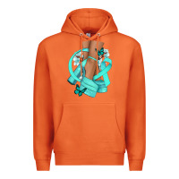 Carrot Ovarian Cancer diva teal ribbon Premium Hoodie - NancyCooperArtShop