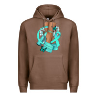 Chestnut Ovarian Cancer diva teal ribbon Premium Hoodie - NancyCooperArtShop