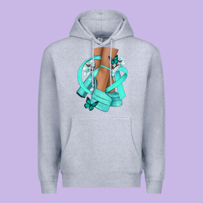 Ovarian Cancer Diva Teal Ribbon Premium Hoodie Designed By Nancycooperartshop