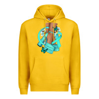 Lemon Ovarian Cancer diva teal ribbon Premium Hoodie - NancyCooperArtShop