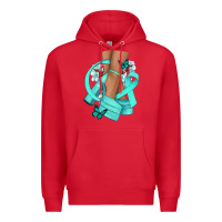 Red Ovarian Cancer diva teal ribbon Premium Hoodie - NancyCooperArtShop