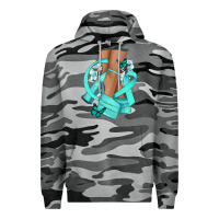 Slate Camo Ovarian Cancer diva teal ribbon Premium Hoodie - NancyCooperArtShop