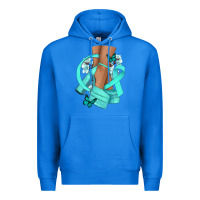 True Royal Ovarian Cancer diva teal ribbon Premium Hoodie - NancyCooperArtShop