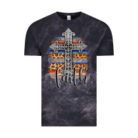 Cloud Black western faith Vintage Tee - AdoDesignShop