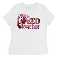 White one loved teacher Ladies Tee - RanaPortraitStore