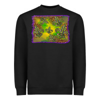 Black mardi gras background Heavyweight Sweatshirt - BarkalooDesign