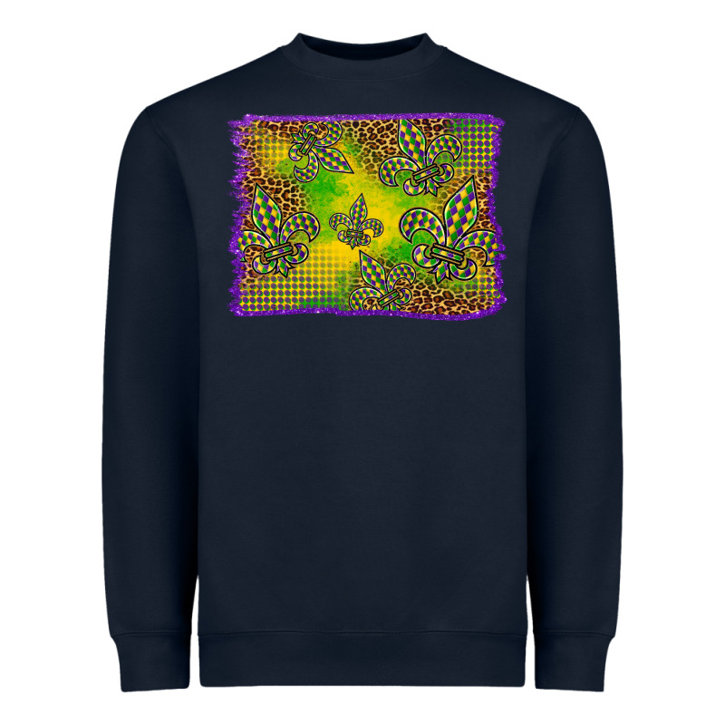 Mardi Gras Background Heavyweight Sweatshirt by BarkalooDesign | Teevron