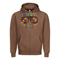 Chestnut Mardi gras dude Zipper Hoodie - BundleAndBundleShop