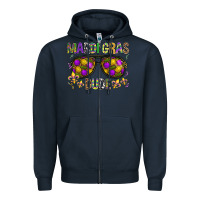 Navy Mardi gras dude Zipper Hoodie - BundleAndBundleShop