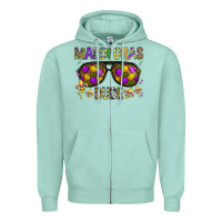 Seafoam Mardi gras dude Zipper Hoodie - BundleAndBundleShop