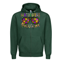Sports Green Mardi gras dude Zipper Hoodie - BundleAndBundleShop