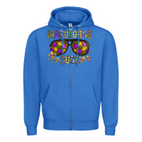 True Royal Mardi gras dude Zipper Hoodie - BundleAndBundleShop