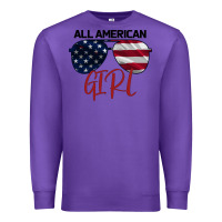 Purple All American Girl Premium Sweatshirt - Bettercallsaul