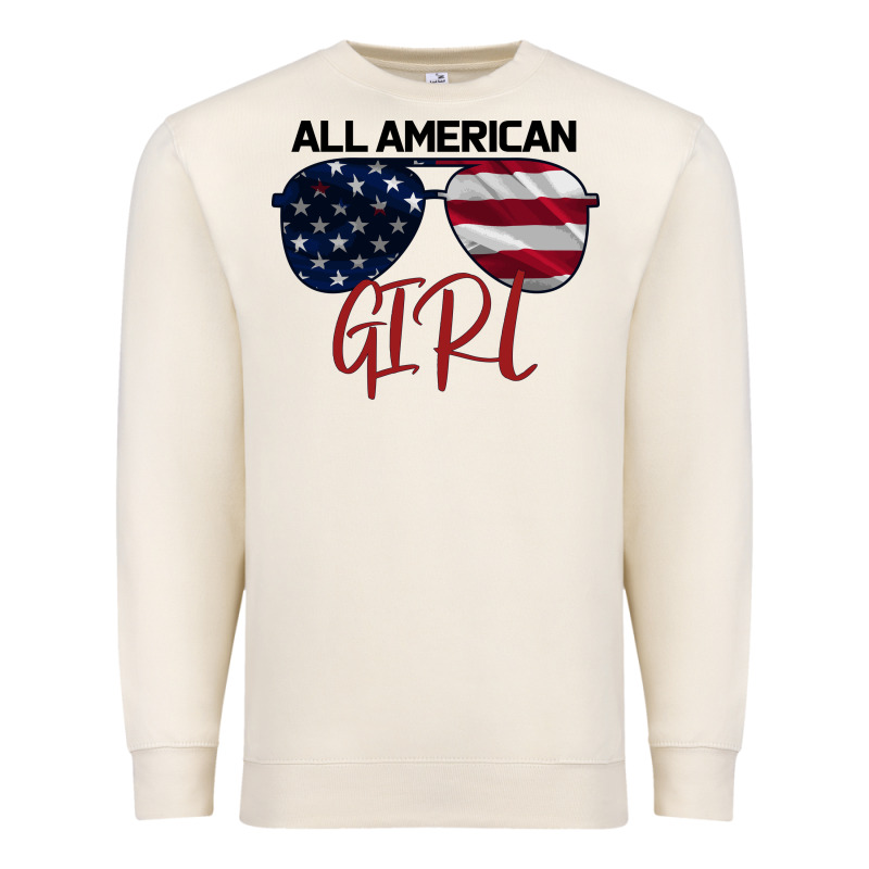 All American Girl Premium Sweatshirt by Bettercallsaul | Teevron