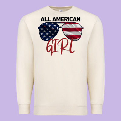 All American Girl Premium Sweatshirt Designed By Bettercallsaul