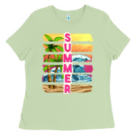 Matcha summer with background tbw Ladies Tee - texasbilliewilder