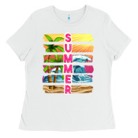 White summer with background tbw Ladies Tee - texasbilliewilder