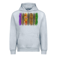 Heather Grey mardi gras brushstroke Urban Hoodie - OliviaCreatesArt